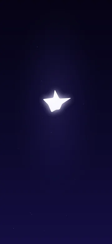 A small glowing star in the night sky