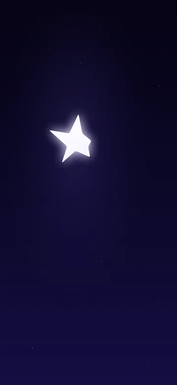A small glowing star in the night sky