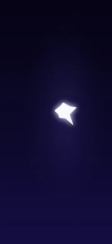 A small glowing star in the night sky