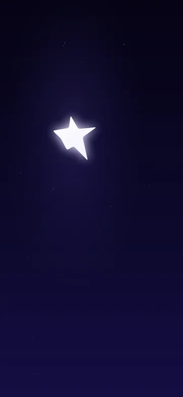 A small glowing star in the night sky