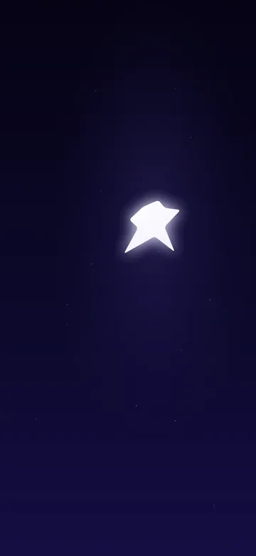 A small glowing star in the night sky